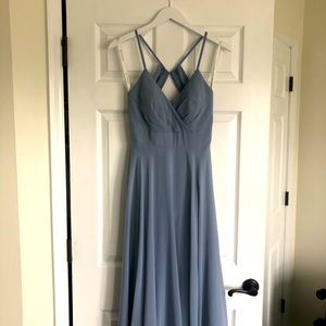 Azazie Avelina Dusty Blue Bridesmaid Dress